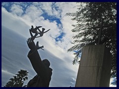 Murcia City Centre South part -  Statue of San Francisco de Asís at Plano de San Francisco. 